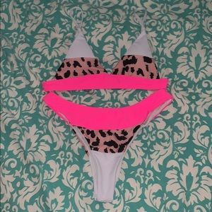Color Block Bikini Set